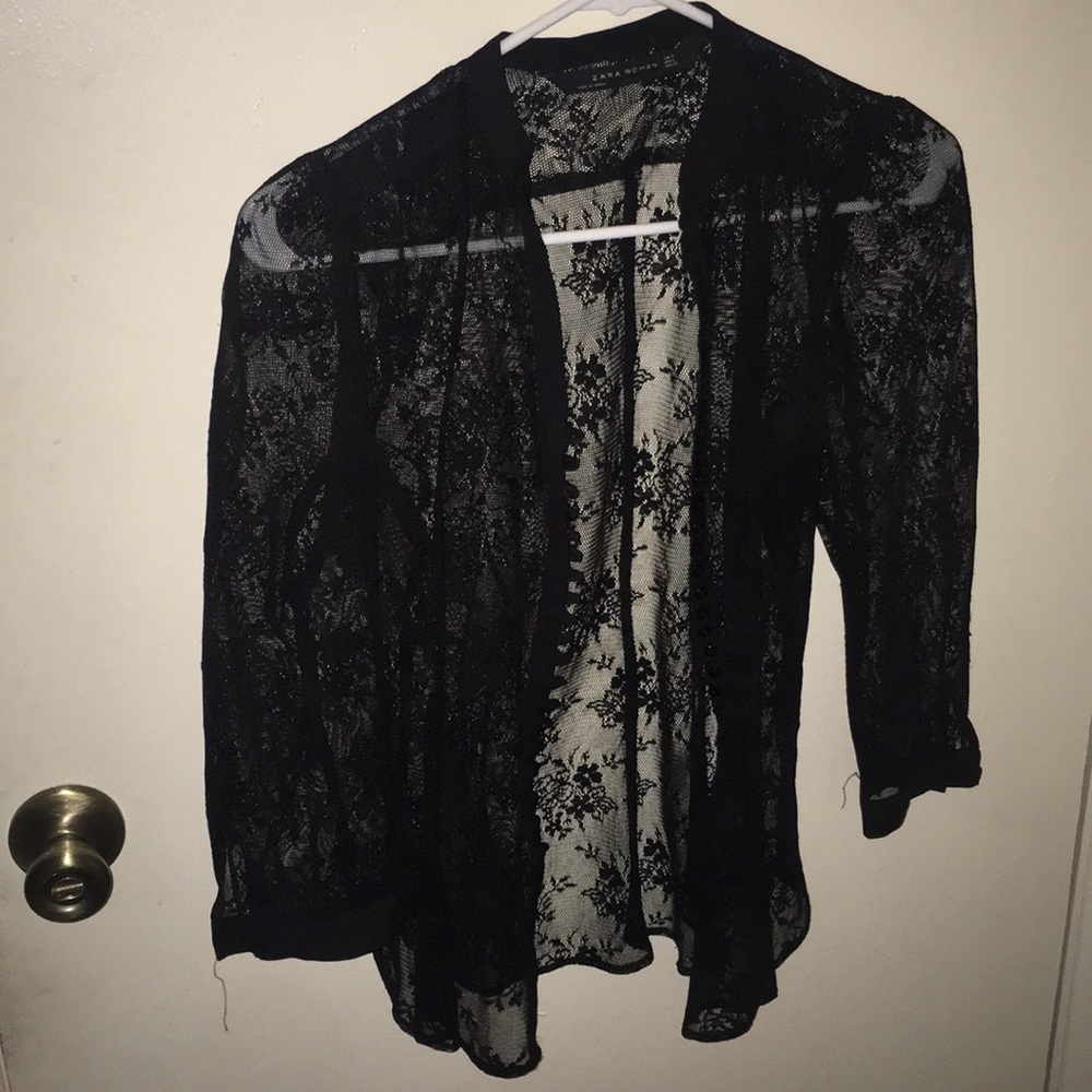Black Lace Cardigan